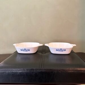 Set of 2 Vintage Corning Ware Blue Cornflower P-41 Petite Pan Made in USA
